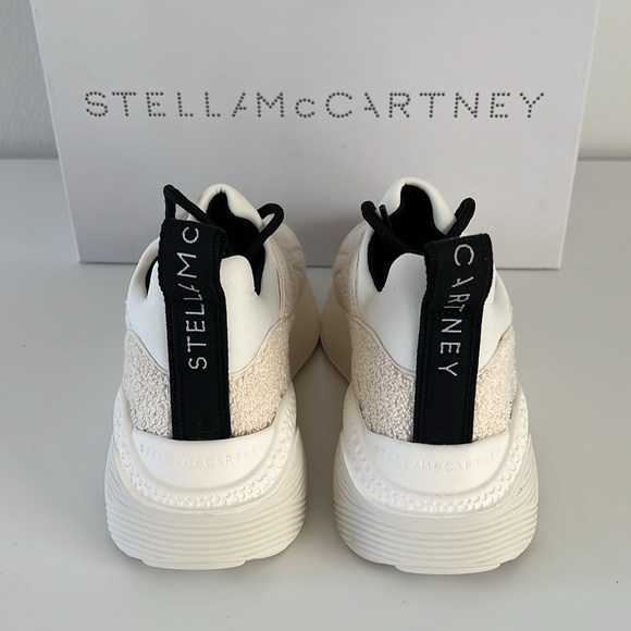 NWT NIB new Stella McCartney Eclypse sneaker trainer white ecru Size IT 40 US 10 - Picture 7 of 14